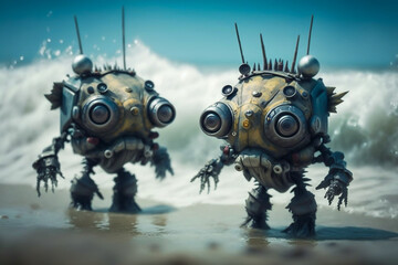 ocean robot of the future what clean the pollution of sea, generative ai