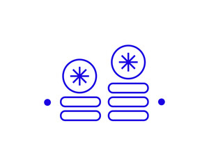 Isolated Geometric concept of coins vector illustration in a flat style for website, mobile app,...