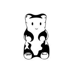 vector illustration of a little teddy bear