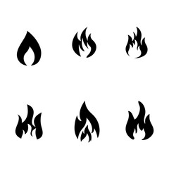  Fire flames icons set. vector illustration on white background..eps