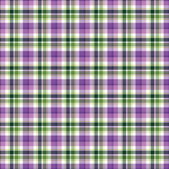 Vibrant Plaid Seamless Pattern - Colorful and bright repeating pattern design