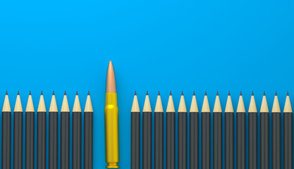 Pen and bullet