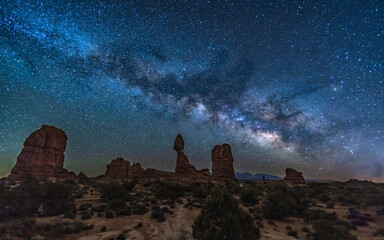 Balanced Rock Wide Angle Nightscape