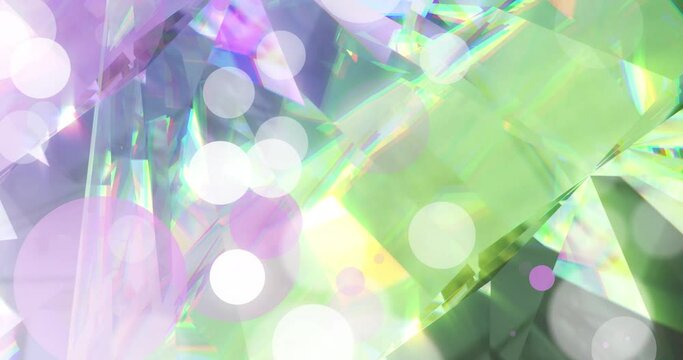 Animation of spots moving over crystal