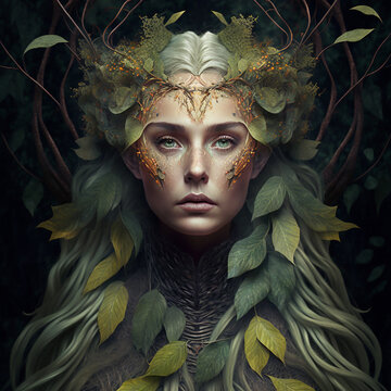Forest Goddess, Spirit, made with generative AI