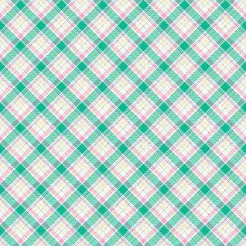 Pastel Plaid Seamless Pattern - Colorful and bright repeating pattern design