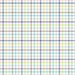 Pastel Plaid Seamless Pattern - Colorful and bright repeating pattern design