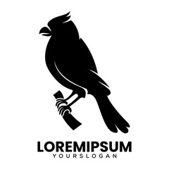 silhouette style bird logo