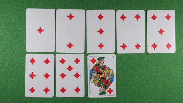 Italian playing cards, genoese deck squares suit