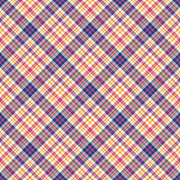 Vibrant Plaid Seamless Pattern - Colorful and bright repeating pattern design