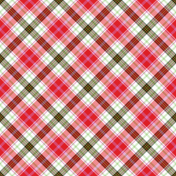 Vibrant Plaid Seamless Pattern - Colorful and bright repeating pattern design