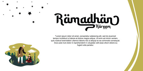 flat design background poster ramadhan