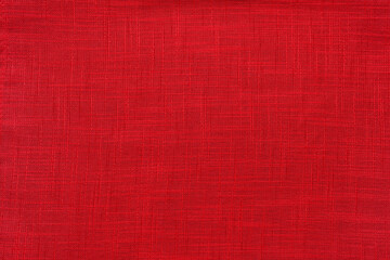 Closeup view of red fabric as background