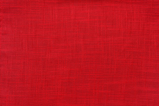 Closeup view of red fabric as background