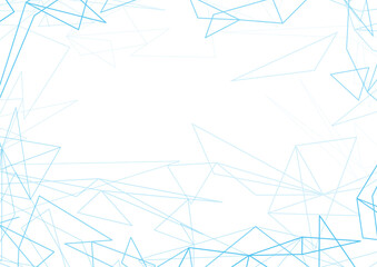 Geometric simple minimalistic background. Blue pattern of triangles of different shapes. Bright creative symmetric texture.