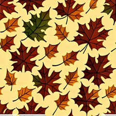 Obraz premium patterns multicolored and seasons leafs {AI generative}