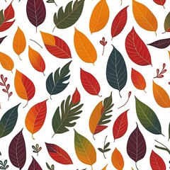 Obraz premium patterns multicolored and seasons leafs {AI generative}