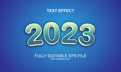 Fototapeta na wymiar Editable text effect 2023 title style