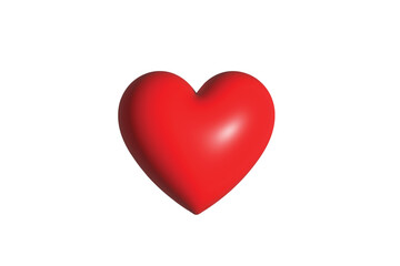 red heart isolated on white