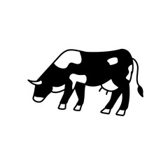 Obraz na płótnie Canvas Silhouette Cow