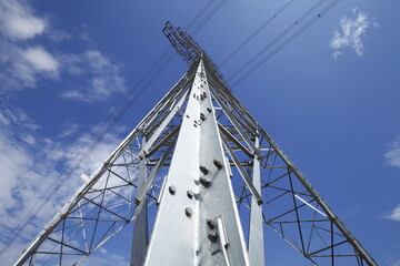 High voltage electric tower line
