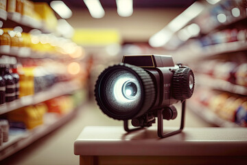 Fototapeta na wymiar Secure Surveillance in Retail Market