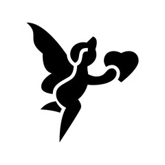 cupid icon or logo isolated sign symbol vector illustration - high quality black style vector icons