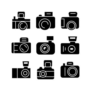 camera icon or logo isolated sign symbol vector illustration - high quality black style vector icons