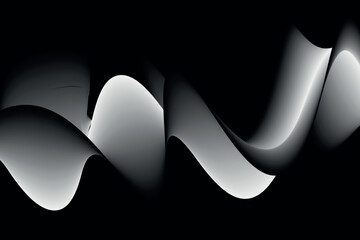 monochrome. white and black wave. abstract background, suitable for landing page and computer desktop background. 3d vector