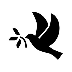 dove icon or logo isolated sign symbol vector illustration - high quality black style vector icons