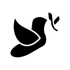 dove icon or logo isolated sign symbol vector illustration - high quality black style vector icons
