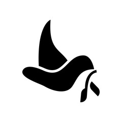 dove icon or logo isolated sign symbol vector illustration - high quality black style vector icons