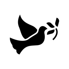 dove icon or logo isolated sign symbol vector illustration - high quality black style vector icons