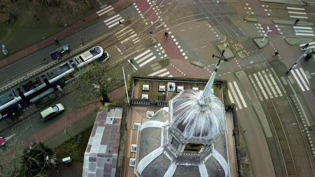 Amsterdam, Netherlands 2023, Flight over the City 4K. Dutch Buildings, Church, Canals, Bridges, Green Park, Architecture by Drone