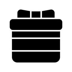 gift box icon or logo isolated sign symbol vector illustration - high quality black style vector icons