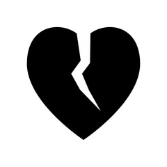 heartbreak icon or logo isolated sign symbol vector illustration - high quality black style vector icons