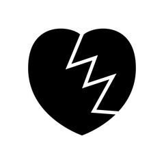 heartbreak icon or logo isolated sign symbol vector illustration - high quality black style vector icons