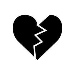 heartbreak icon or logo isolated sign symbol vector illustration - high quality black style vector icons