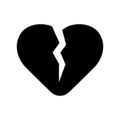 heartbreak icon or logo isolated sign symbol vector illustration - high quality black style vector icons
