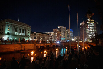 Providence, RI, 10.01.22 Night shots of Fire water festival