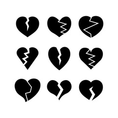 heartbreak icon or logo isolated sign symbol vector illustration - high quality black style vector icons