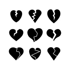 heartbreak icon or logo isolated sign symbol vector illustration - high quality black style vector icons