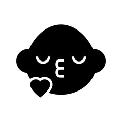 Obraz premium kiss icon or logo isolated sign symbol vector illustration - high quality black style vector icons