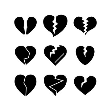 heartbreak icon or logo isolated sign symbol vector illustration - high quality black style vector icons