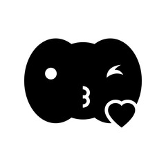 kiss icon or logo isolated sign symbol vector illustration - high quality black style vector icons