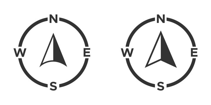 Compass vector icons set