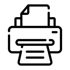printer line icon