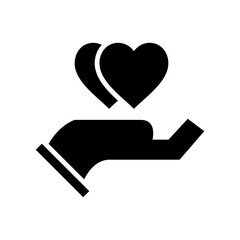 love hand icon or logo isolated sign symbol vector illustration - high quality black style vector icons