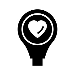 love idea icon or logo isolated sign symbol vector illustration - high quality black style vector icons