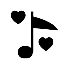 love music icon or logo isolated sign symbol vector illustration - high quality black style vector icons